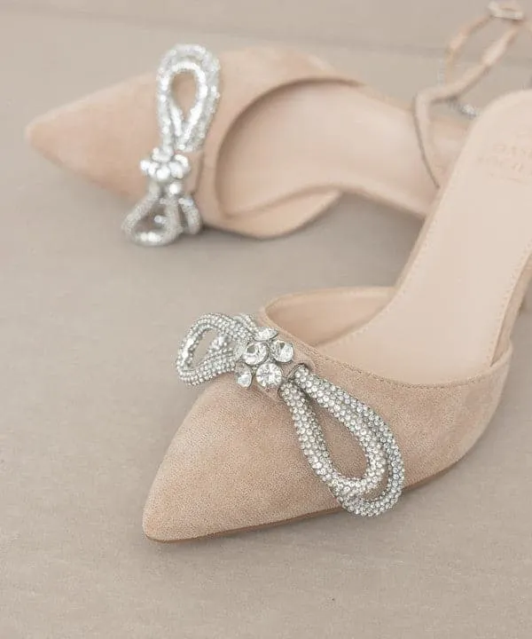 On Point Bow And Rhinestone Ankle Wrap Pump