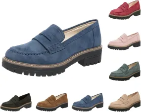 Orthoture-Orthopedic Platform Loafers Comfortable Lightweight Leather Loafers Slip-On Walking Shoes Cute Casual Dress Shoes