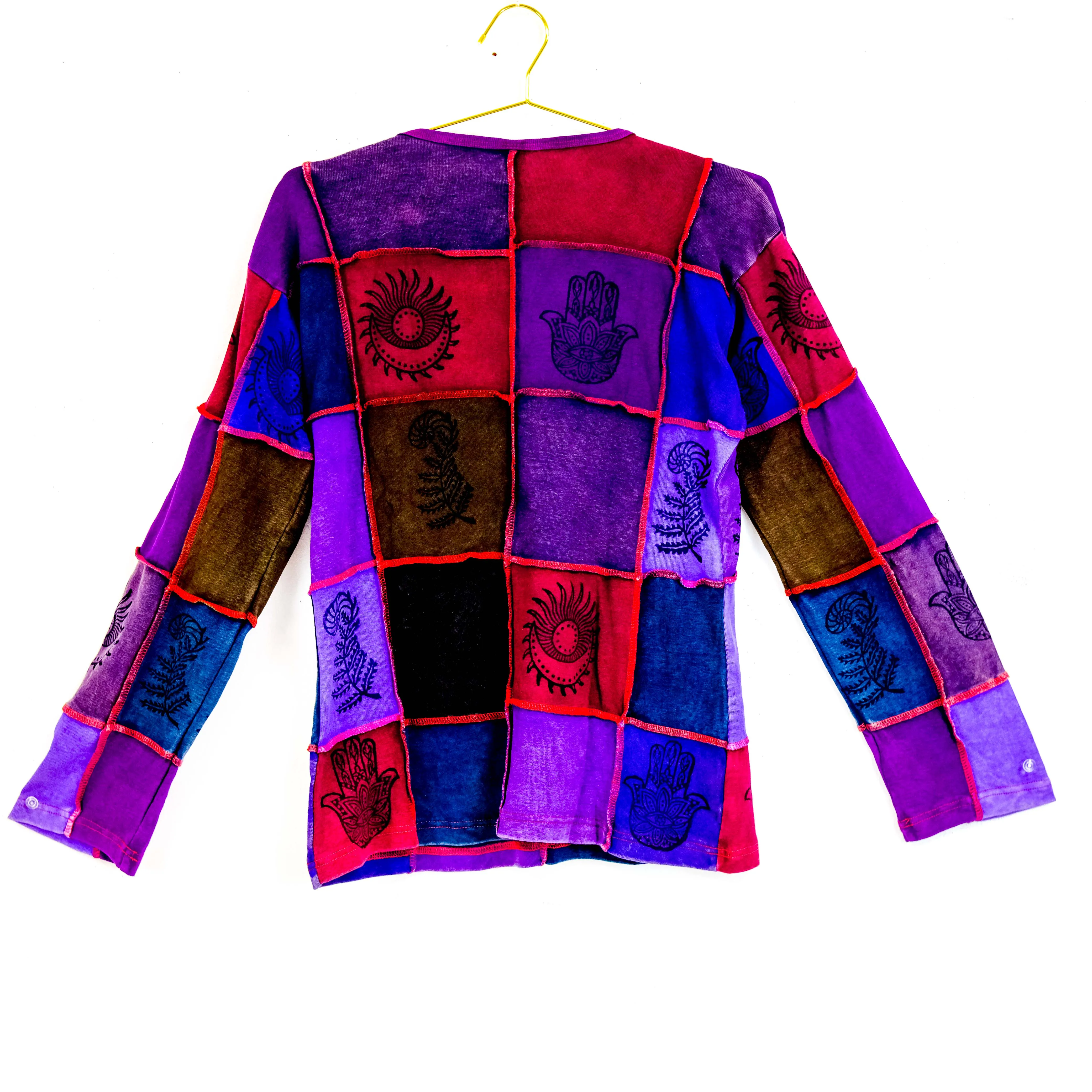 Patchwork Celestial Print Cotton Pull Over