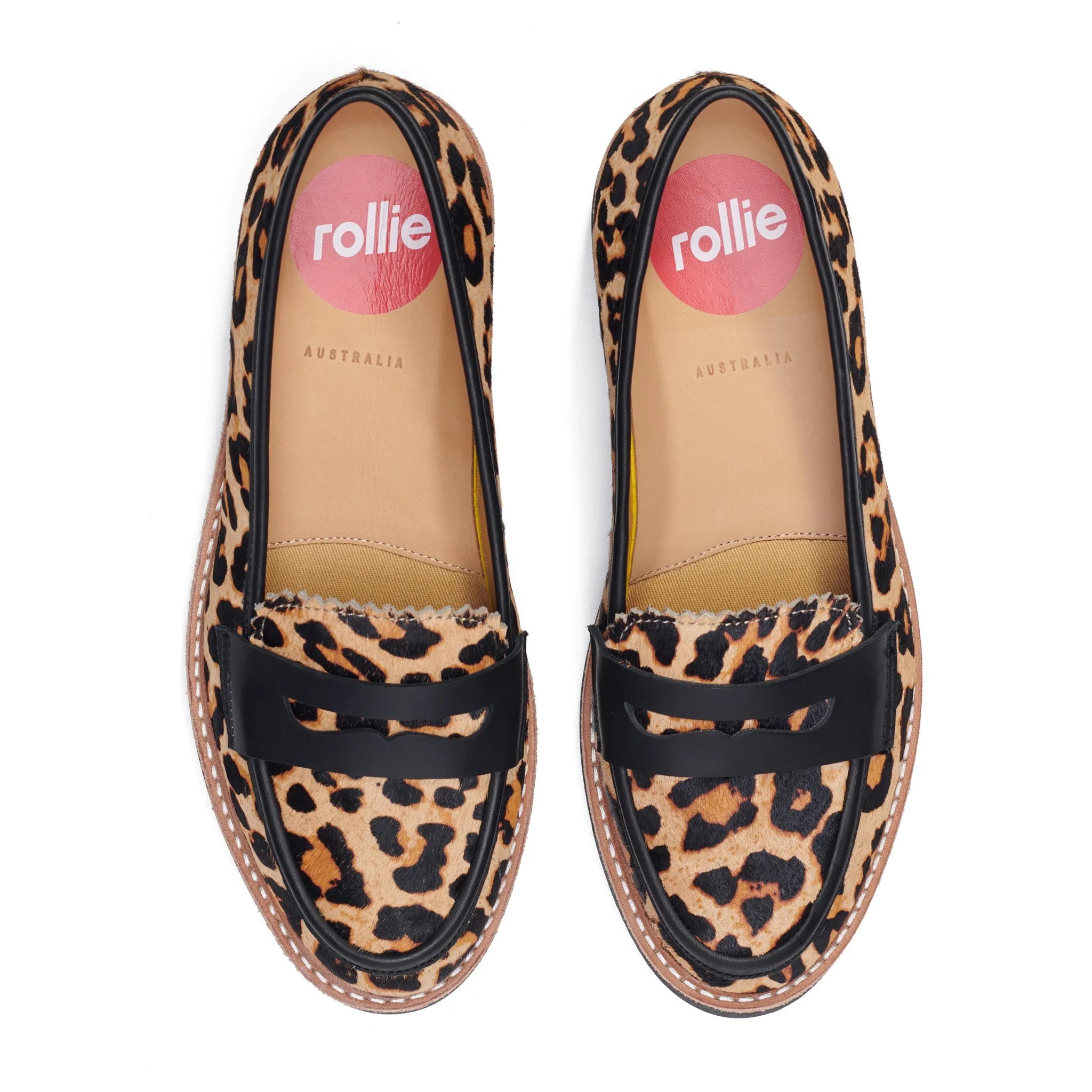 Penny Loafer Rise Cognac Leopard
