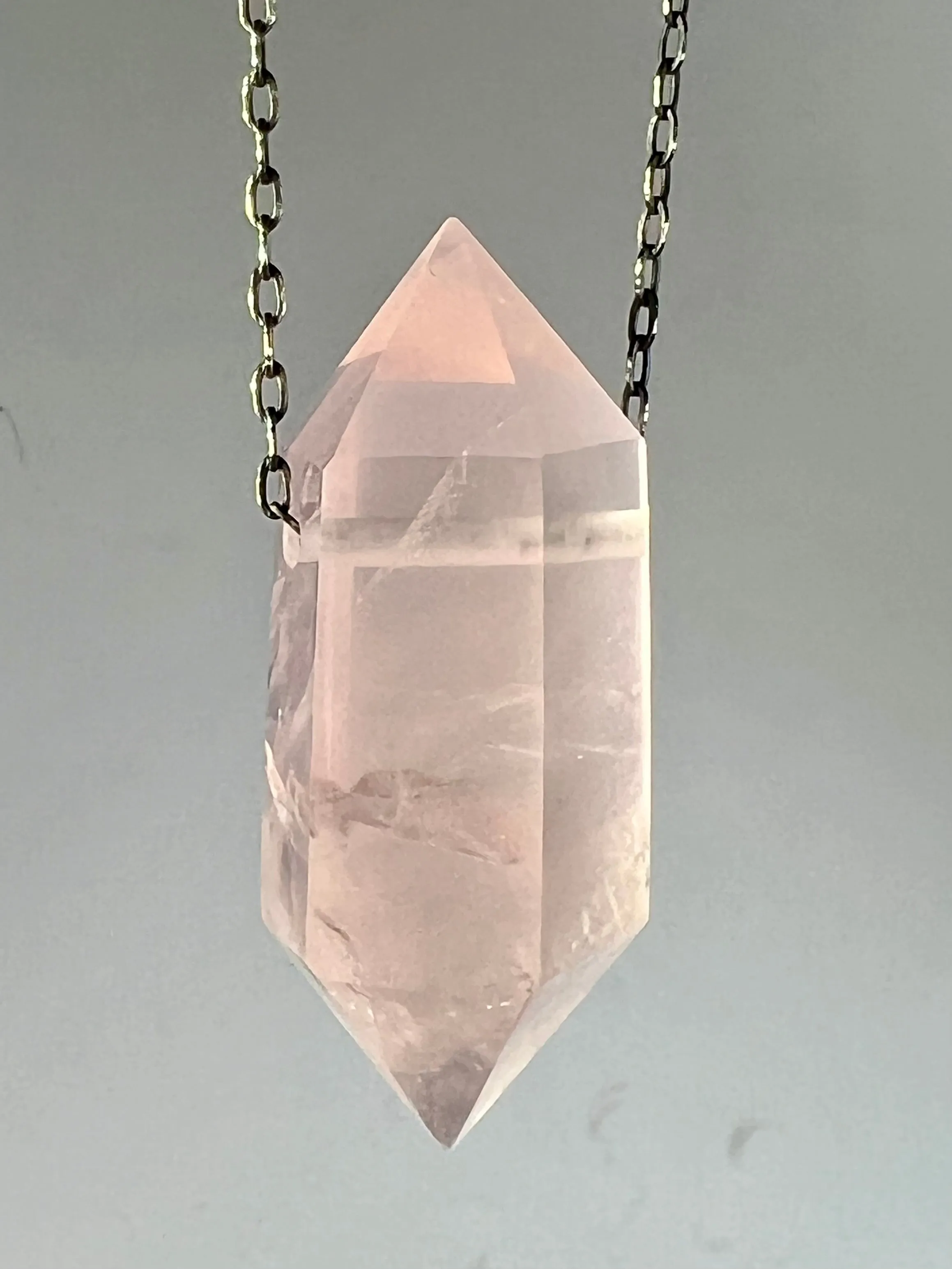Rose Quartz Crystal Necklace
