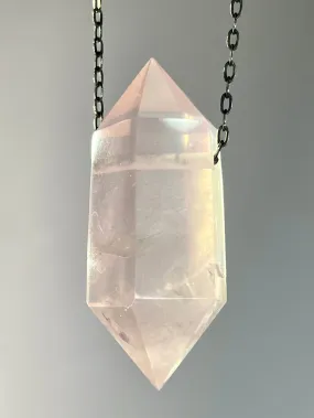 Rose Quartz Crystal Necklace