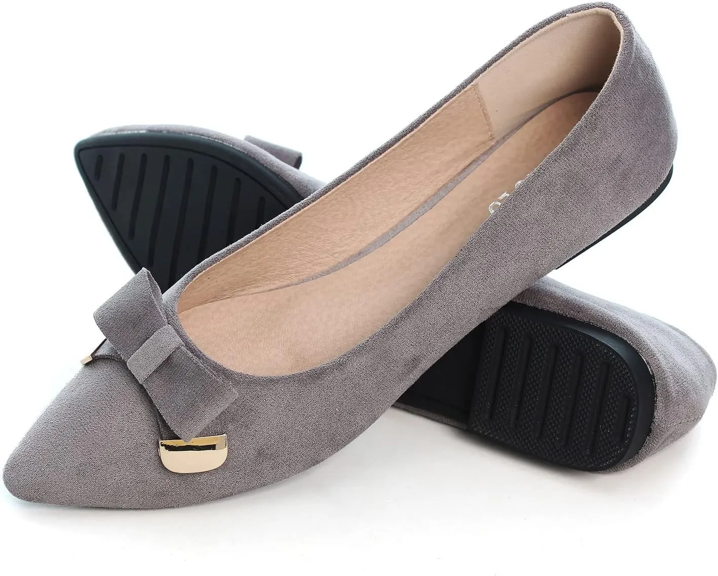 SAILING LU Ballet Flats for Women Dressy Flat Shoes Pointed Toe Bowknot Slip on Flats Shoes Women Loafers Shoes