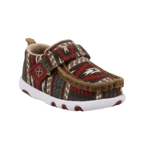 Twisted X Infants Hooey Red Aztec Driving Moc Shoes IHYC001