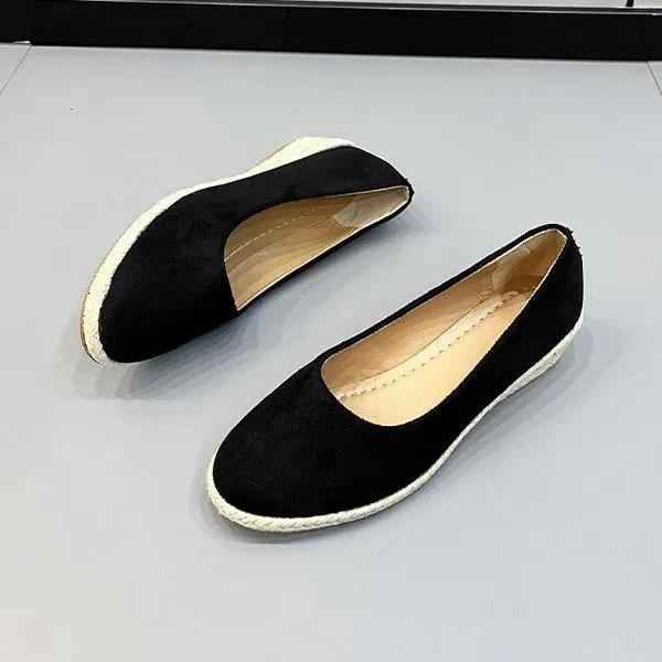Women's Casual Shallow Wedge Slip-On Espadrilles 30664947S