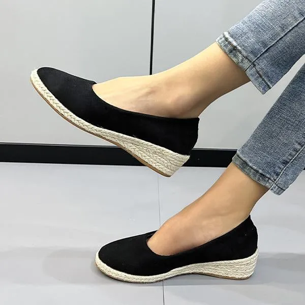 Women's Casual Shallow Wedge Slip-On Espadrilles 30664947S