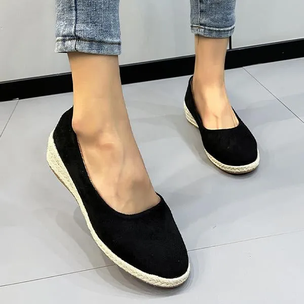 Women's Casual Shallow Wedge Slip-On Espadrilles 30664947S