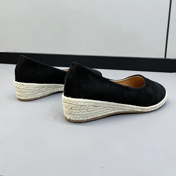 Women's Casual Shallow Wedge Slip-On Espadrilles 30664947S