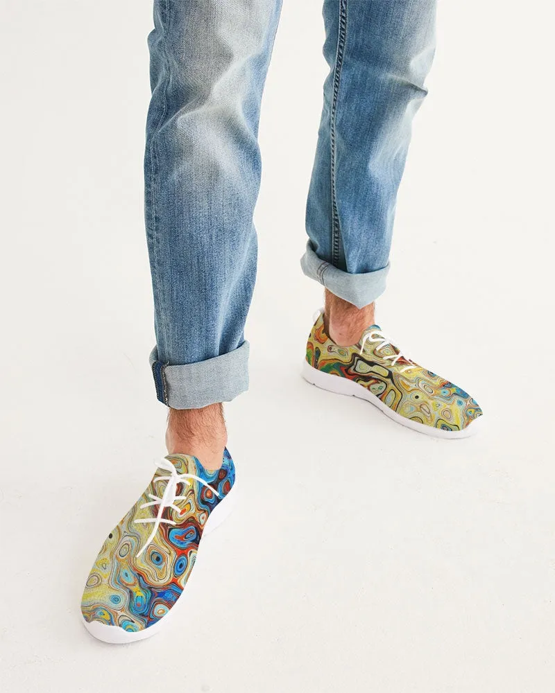 You Like Colors Men's Lace Up Flyknit Shoe